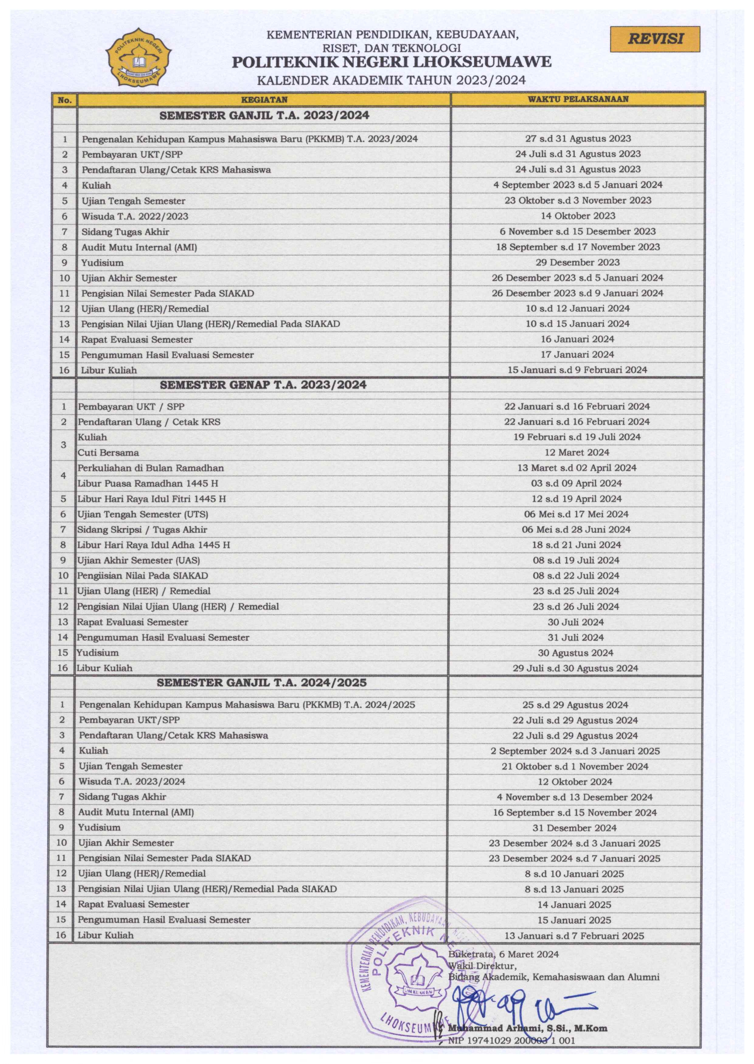 Kalender Akademik